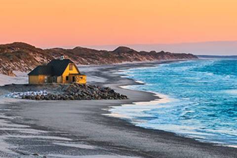 A lone house on Skagen beach