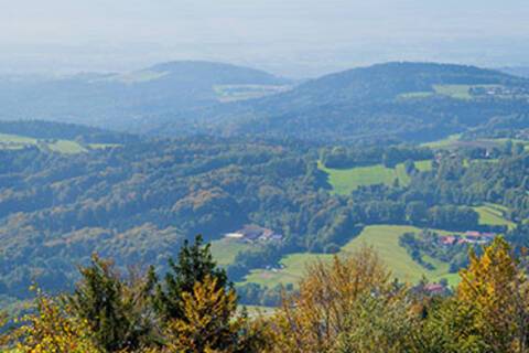 The view of Deggendorf from the Bavarian Forest