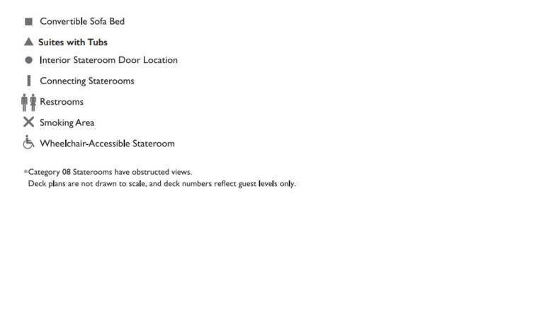 Azamara Onward deck plan legend