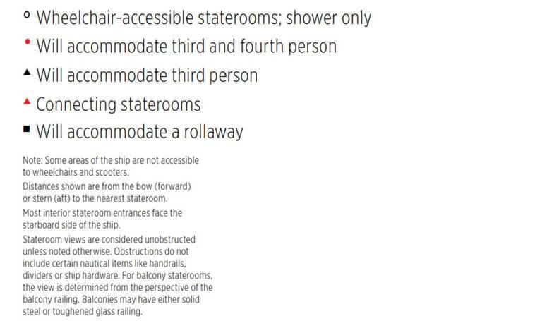 Island Princess deck plan legends