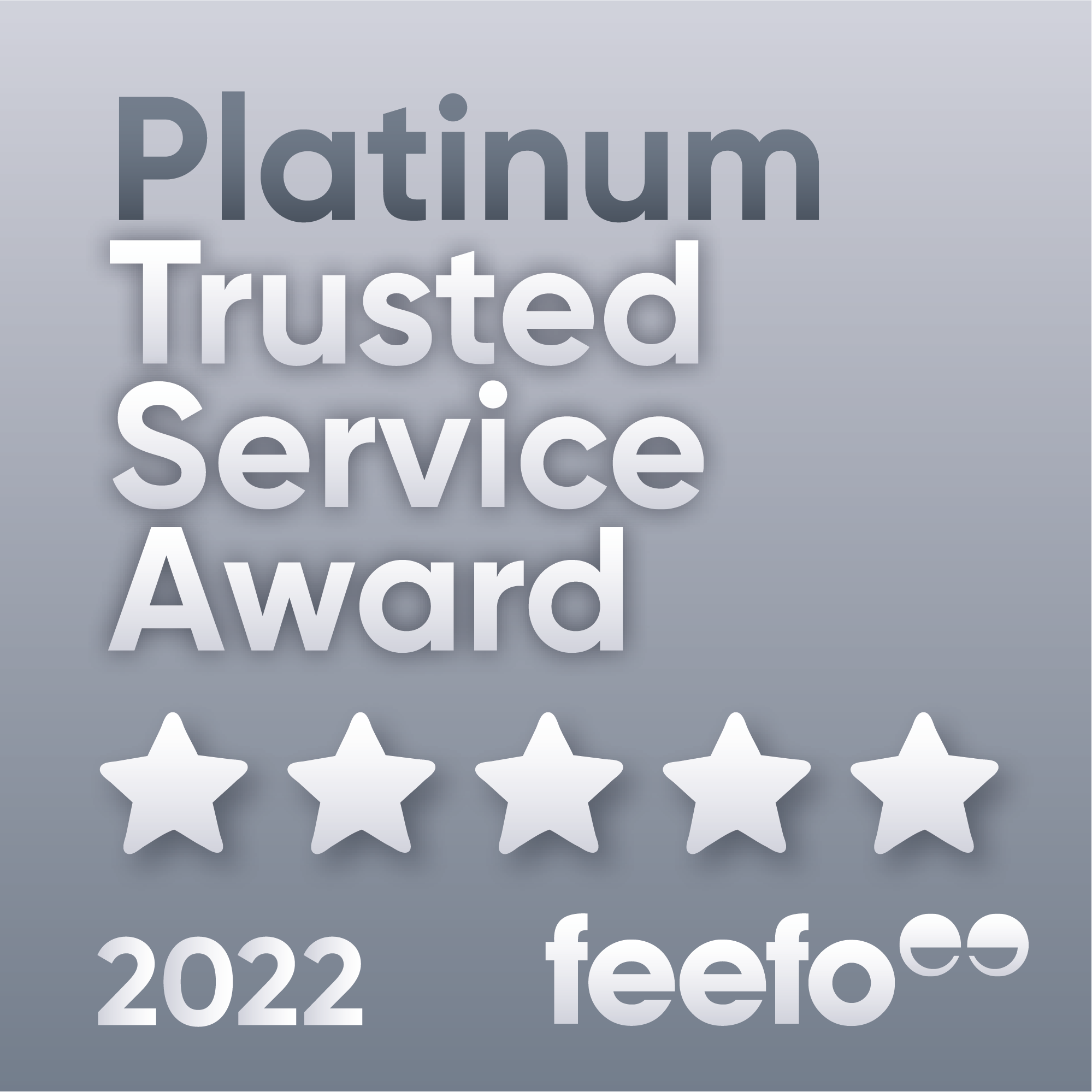 Feefo Platinum service 2022