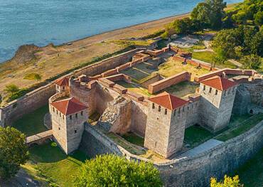 Aerial view of Baba Vida fortress in Vidin