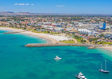 An aerial view of Geraldton